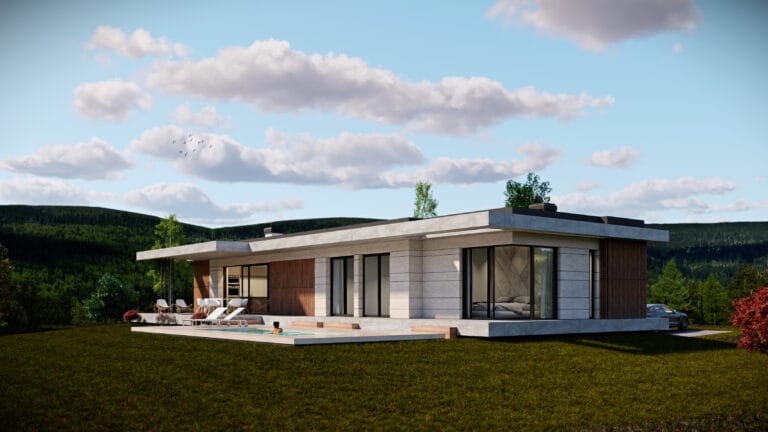 noreste de una vivienda en una planta