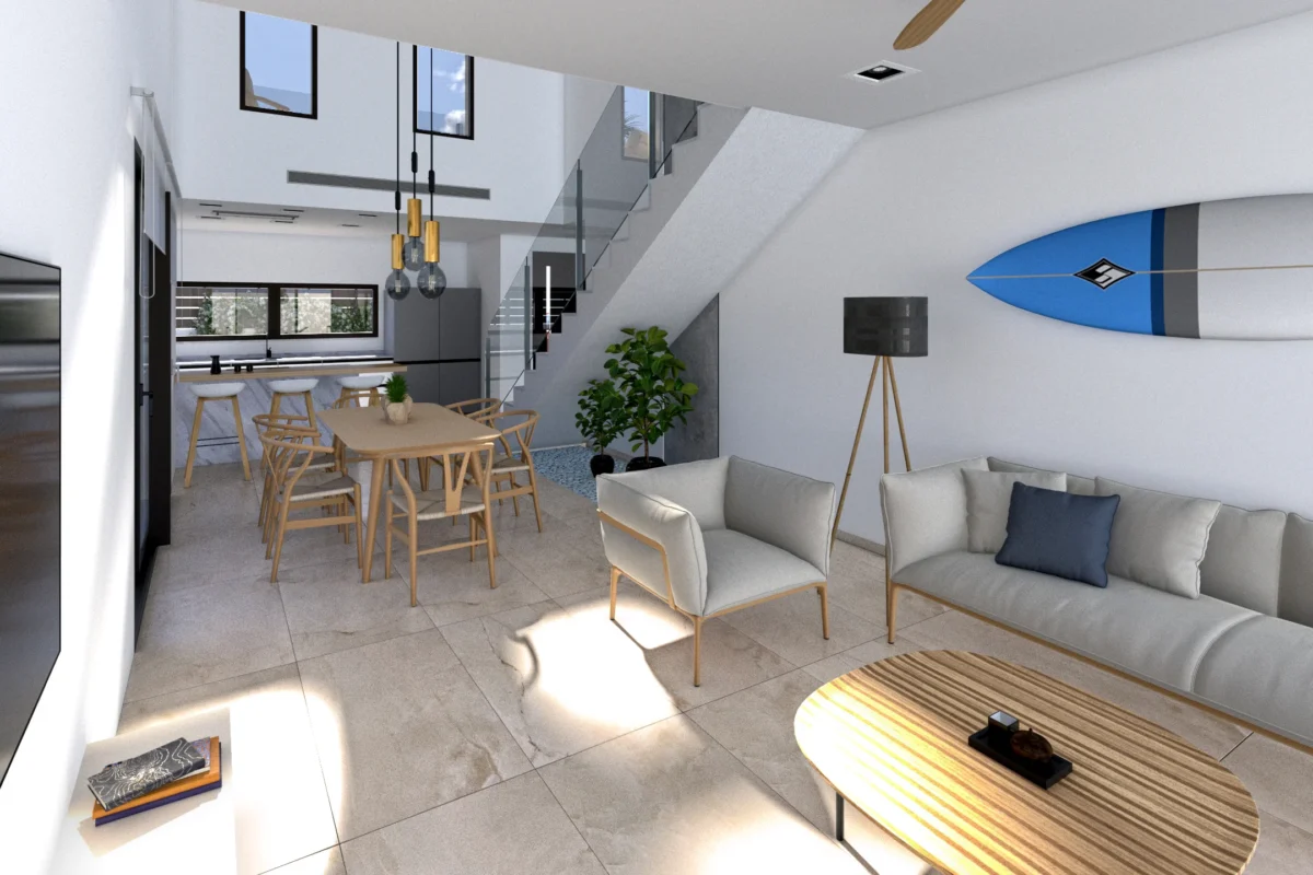 salón casa junto al mar