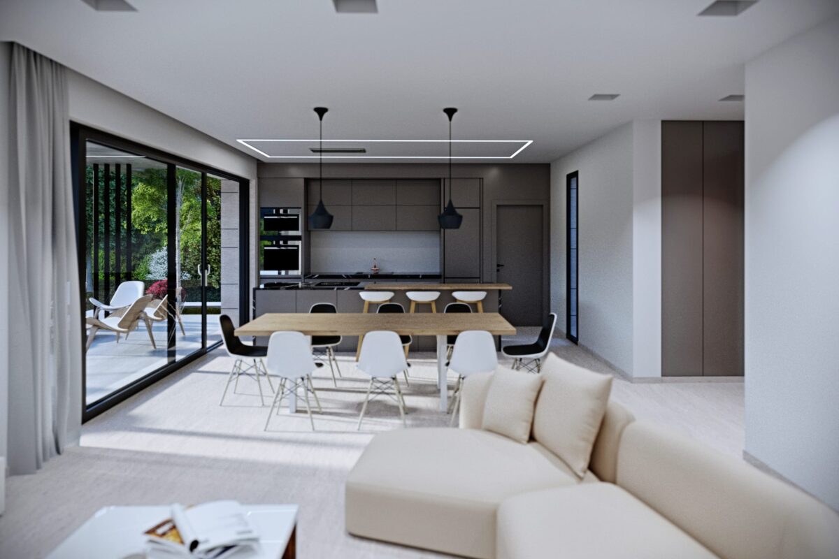 cocina vivienda en planta