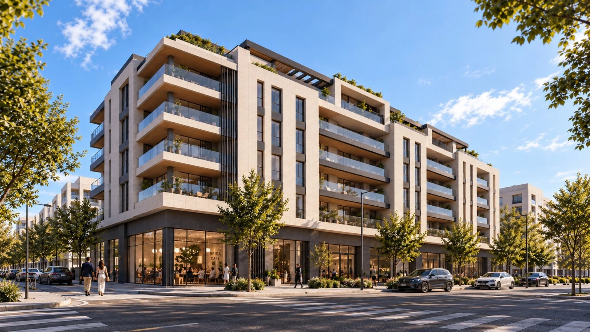 Edificio residencial de viviendas con local comercial en planta baja en el área metropolitana de Murcia.